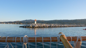 As crewmembers approached Monterey Bay, California, they saw a wide range of local wildlife including seals, dolphins and birds.