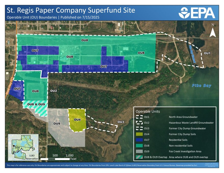 St. Regis Paper Co. Superfund Site map.