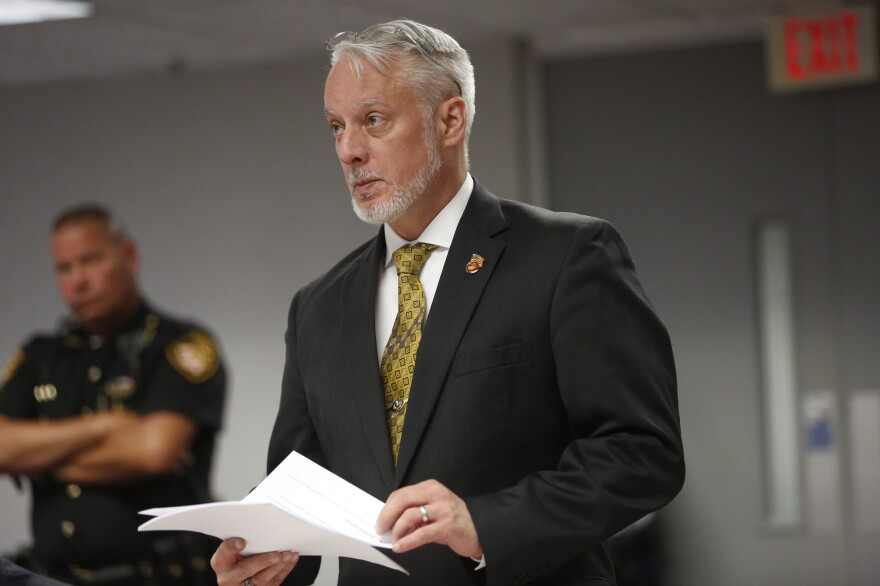 Thomas Matuszak, then a Wood County assistant prosecutor, reads a plea deal for a case in the Wood County Common Pleas Court in 2016.