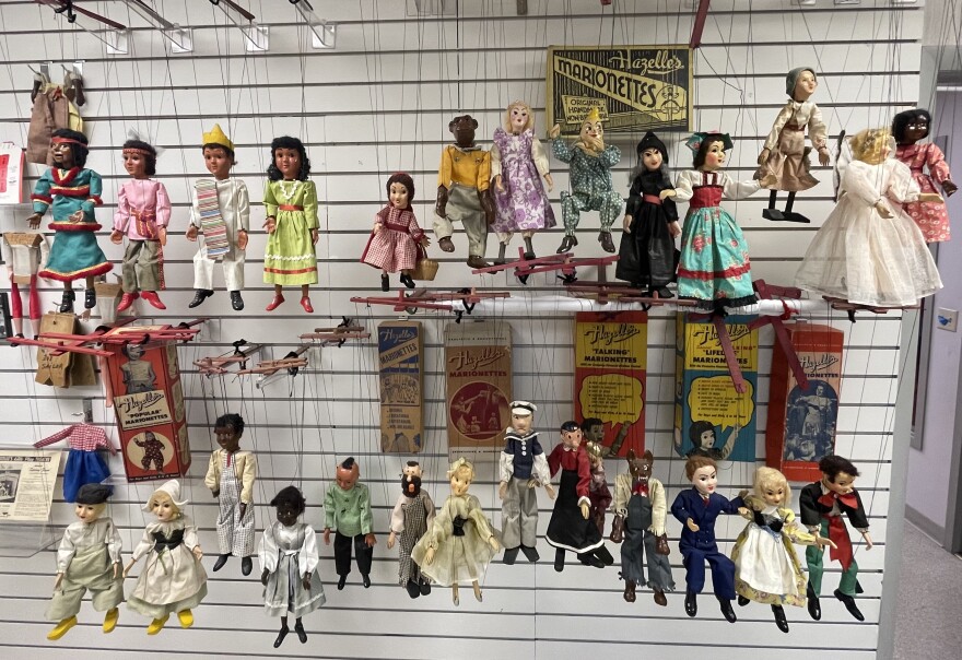 The Puppetry Arts Institute features 300 Hazelle puppets in its collection, as well as other puppets from around the world and across the decades.