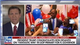 Congressman Ron DeSantis is under fire for what some say was a racist description of Tallahassee Mayor Andrew Gillum's policies. Gillum and DeSantis are running for Florida governor. (8/29/18)