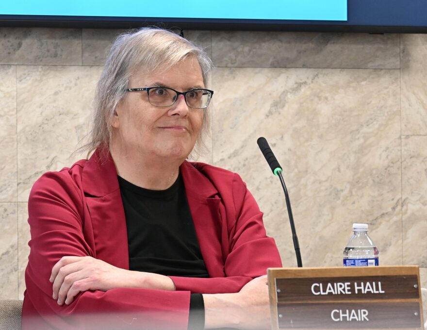 Claire Hall was the commission’s chair this year until a fall and subsequent health issues hospitalized her and kept her from attending bi-monthly meetings in person.