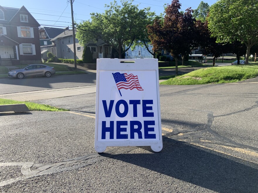 A polling site in Binghamton.