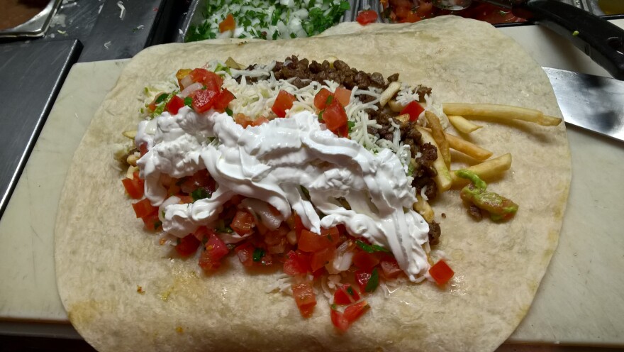 California Burrito at Super Cuca's in Isla Vista