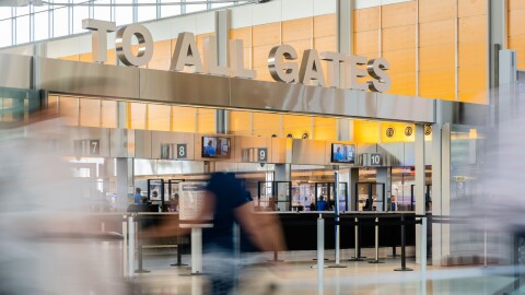 The security checkpoint at Raleigh-Durham International Airport.