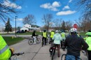 On Saturday, a group of cyclists went for an inaugural ride on the town of Henrietta's new Wedge Park Bike Boulevard, which connects with the Crane School, nestled in a neighborhood between Hyland Drive and East Henrietta Road