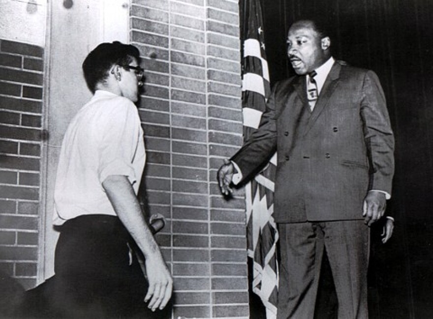 King at Grosse Pointe South High School, March 14, 1968.