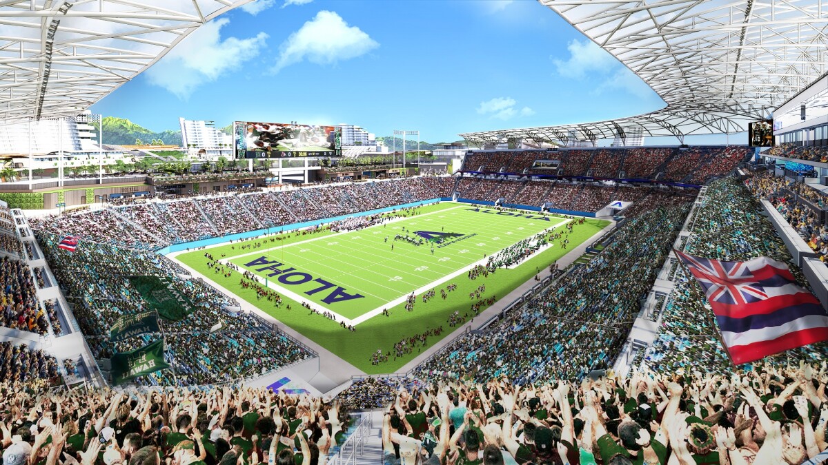 UH Football Stadium with Fans 2025