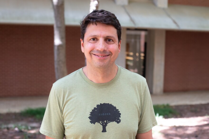 Marcelo Ardon, an associate professor at North Carolina State University, studies the exchange of gases in ghost forests in the Albemarle-Pamlico Peninsula.