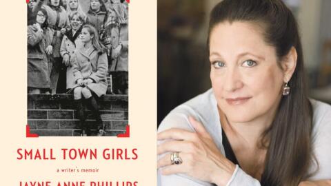 The cover of "Small Town GIrls" beside author Jayne Anne Phillips. (Courtesy of Penguin Random House)
