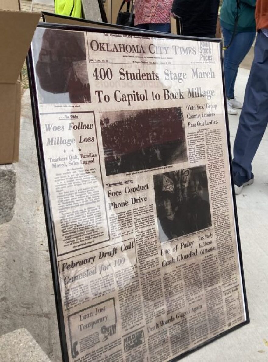 Headlines on student activism based out of Northeast High School surrounding a local property tax vote to help fund public schools.