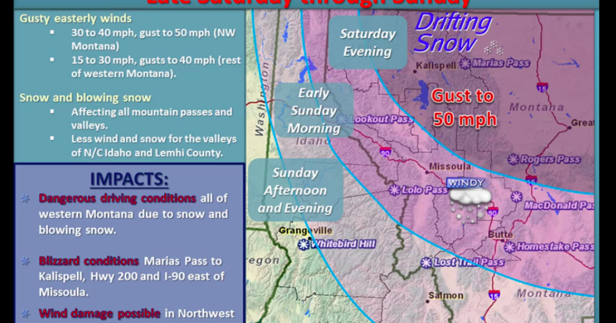 Weekend Storm Will Bring Hazardous Winter Conditions To Western Montana ...