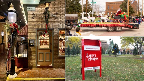 Get in a festive mood with The Streets of Old Milwaukee, Germantown's Christmas parade and Santa's Mailbox at Cathedral Square Park.