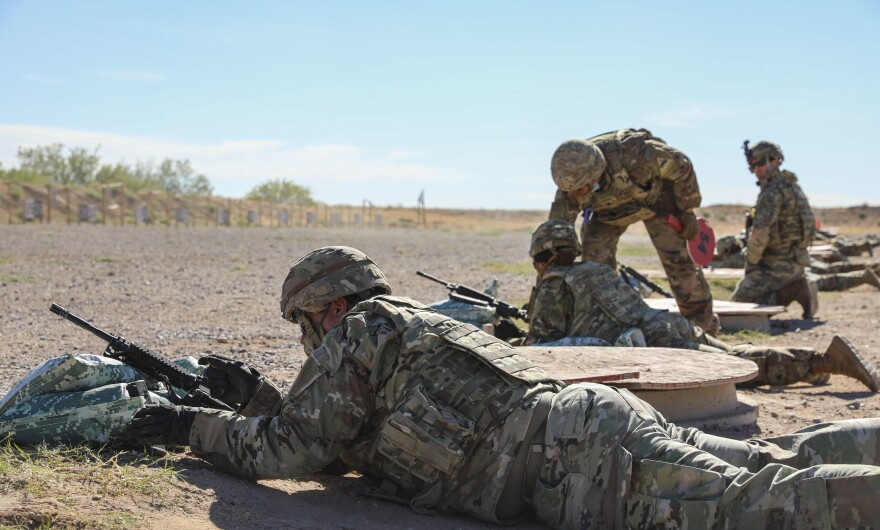 Soldiers with 2nd Armored Brigade Combat Team, 1st Armored Division qualify on their individually assigned weapons at the Dona Ana Range Complex, Fort Bliss, New Mexico, May 27, 2020. 