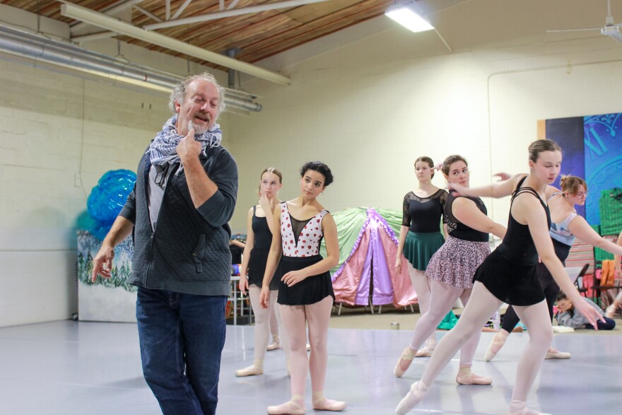 Ballet Wichita artistic director David Justin leads rehearsal for "The Waltz of the Flowers."