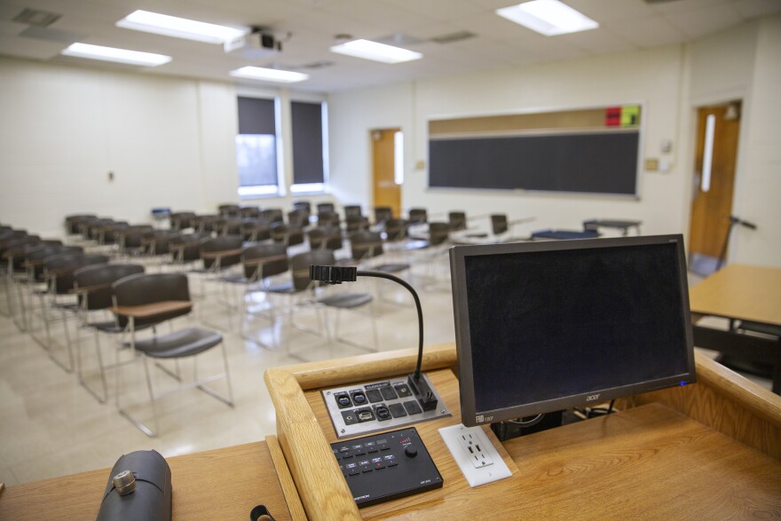 Penn State says about half the courses will be either fully in-person or a combination of in-person and remote learning in the fall.