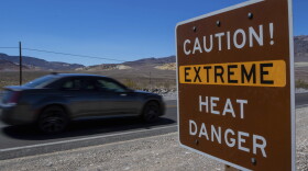 Visitors on Tuesday, July 11, 2023, in Death Valley National Park, Calif.