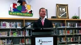 A partnership to improve Tulsa students health is announced at Mark Twain Elementary School