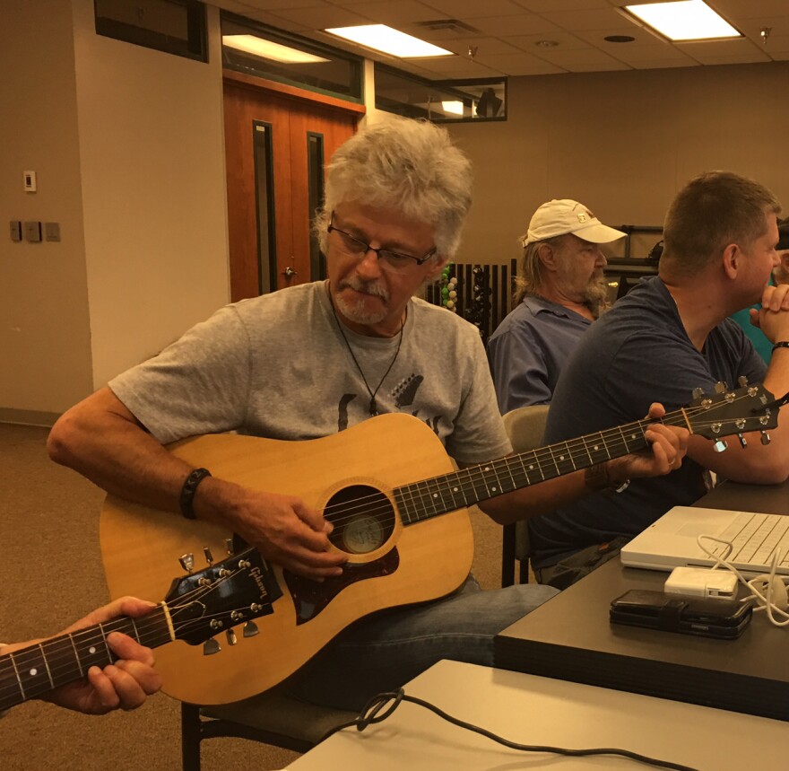 Steve Dean, one of Freedom Sings USA lead songwriters, instructs a class at the Lifestyle Center in Chattanooga.