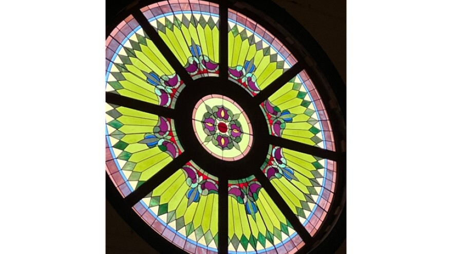 Restored "rose" window at Hermitage at Diamond