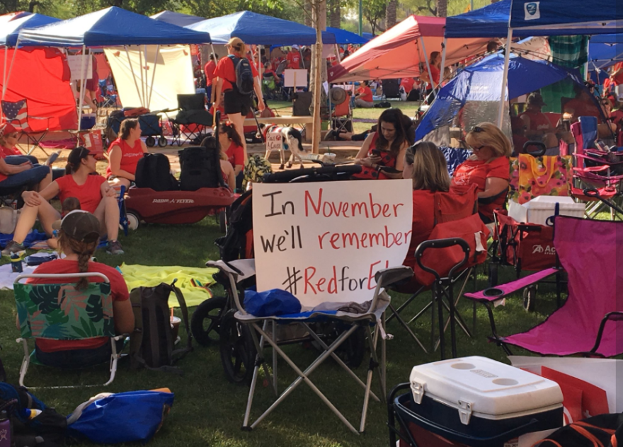 #RedForEd supporters at the capitol