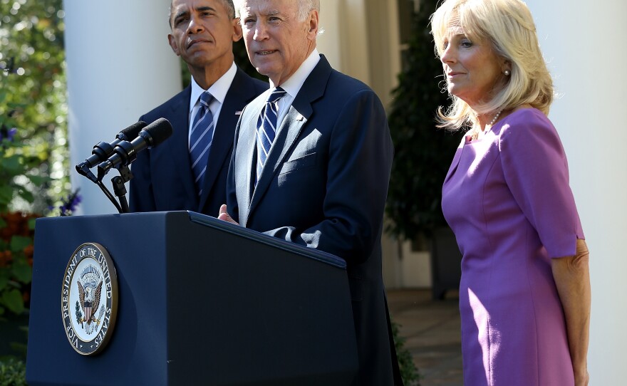 On Oct. 21, 2015, then-Vice President Joe Biden appeared alongside his wife Jill and President Obama to announce that he would not run for president 2016, in the aftermath of his son Beau's death from brain cancer.