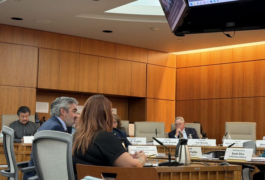 Marcus Montoya, Eighth Judicial District attorney and president of the New Mexico District Attorneys’ Association, presented his office’s budget request to the Legislative Finance Committee on Nov. 19, 2025. (Joshua Bowling/Source New Mexico)