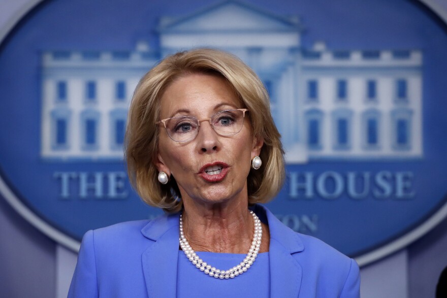 Education Secretary Betsy DeVos says there is "no reason" to waive main parts of the federal special education law.