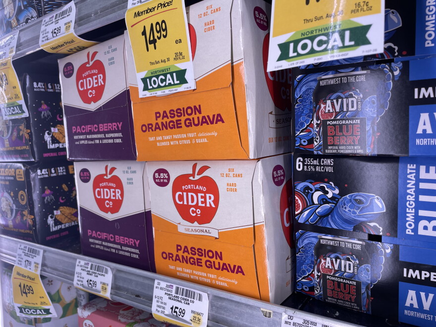POG-flavored cider sold by Portland Cider Co. at a grocery store in Seattle in August 2026.