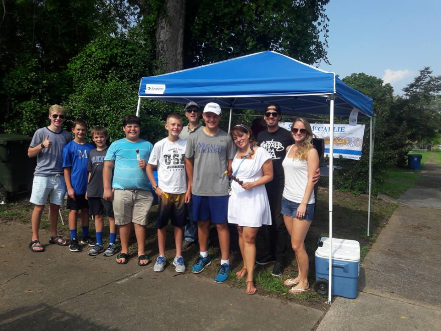 Dr. Veronica Herrera with some of her McCallie students.