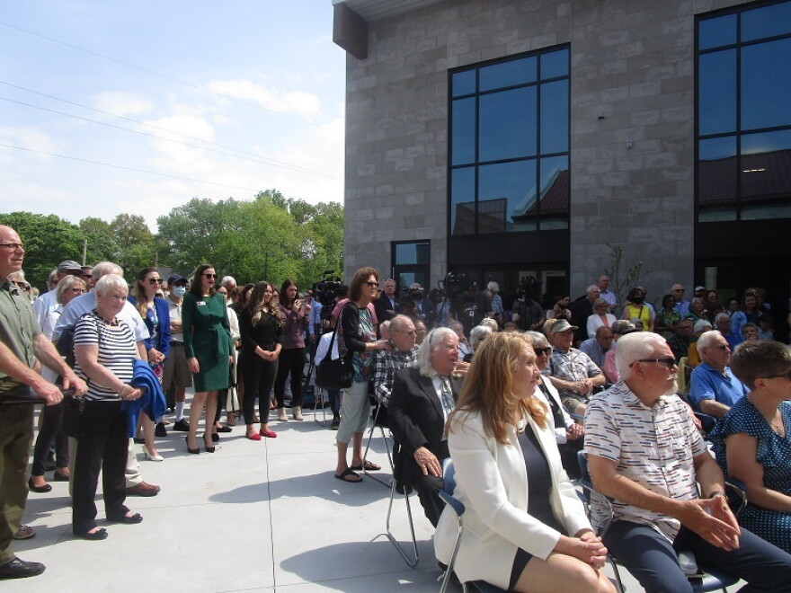 It was standing room only at the ribbon-cutting event at the new Portage Community Senior Center