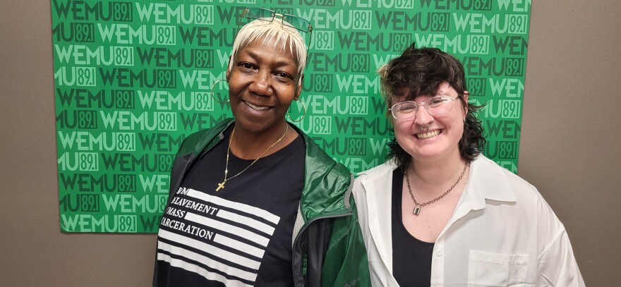 We The People Opportunity Farm Executive Director LaWanda Hollister and Concentrate Media's Lee Van Roth at the Timko Broadcast Center.
