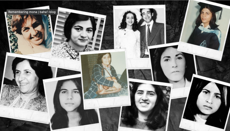 Photographs of the ten Bahai women who were hanged in Shiraz in 1983 for their refusal to renounce their faith. The youngest was 17.