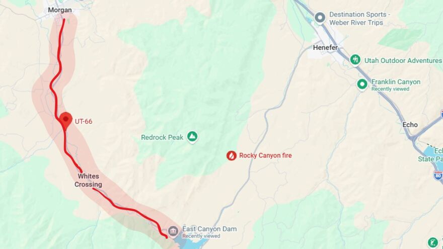Area along Highway 66 in Morgan County, Utah, via Google Maps.