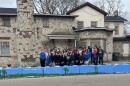 University of Dayton River Stewards painted a mural outside of a food pantry in Old North Dayton. The neighborhood has used the Dayton Home Repair Network to apply for funding to turn the pantry into a “community resilience hub.”