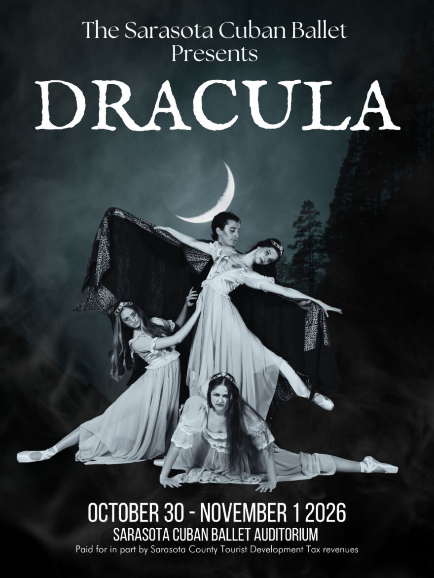 Sarasota Cuban Ballet graphic for 'Dracula' ballet.