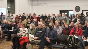 A crowd gathered Monday to hear the city council discuss a proposed ban on conversion therapy.