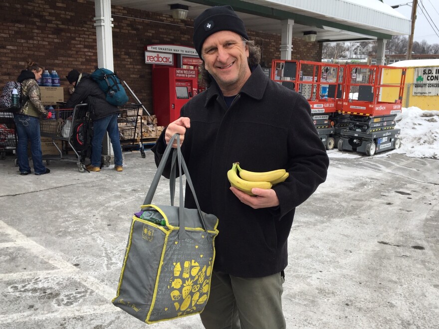 Vic Guadagno from Montpelier says it's easy to bring your own bag to the supermarket.