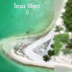 Satellite image of the Taraia Object