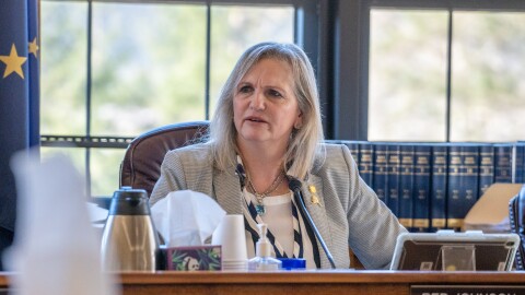 Woman in committee room