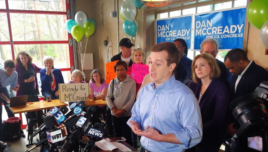 Dan McCready speaking to supporters in February 2019.