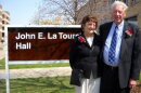 Lili and John La Tourette on a visit to NIU's campus in 2010