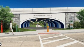 The proposed Old Plank Road Trail extension would cross under U.S. 30 using an existing underpass designed for that purpose in Lynwood, as seen in this trail visualization.