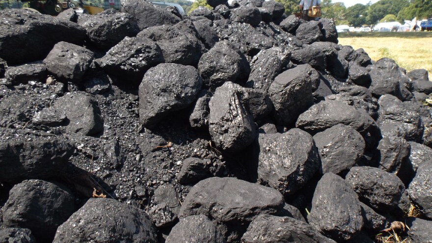 A pile of coal.