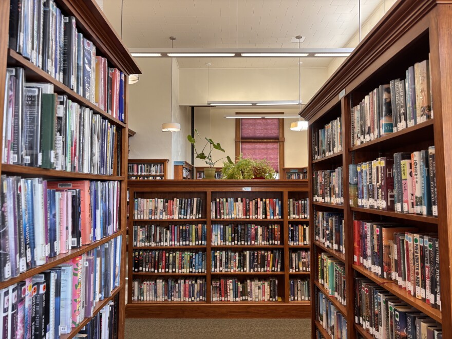 FILE photo - Bookshelves at the Bridgton Public Library.
