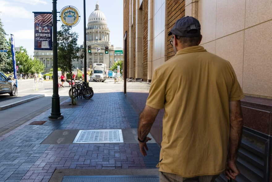 Ken Berger walks toward the Idaho State Capitol in Boise. Ken’s son, Isaac, who was arrested at Gritman Medical Center after being treated for an overdose and was the first person in Latah County to be charged with trafficking under a new law that harshened penalties for people possessing fentanyl. 