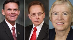 From left to right: Macomb County County Executive Mark Hackel, Warren Mayor Jim Fouts, and Macomb County Public Works Commissioner Candice Miller