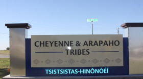 A sign for the Cheyenne and Arapaho Tribes.