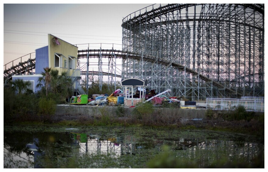 A roller coaster on the site where Six Flags amusement in New Orleans East used to operate. Nov. 25, 2012.