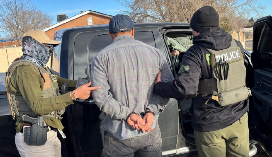 ICE agents, during a sweep of arrests in March 2025.